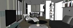  3D Living room/living room design - total living room view